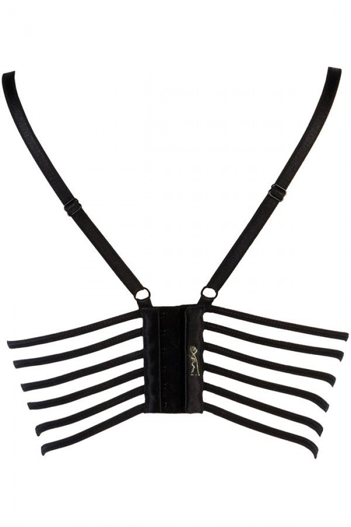 Semi-corset Negru/Bej din dantela Axami V-9491